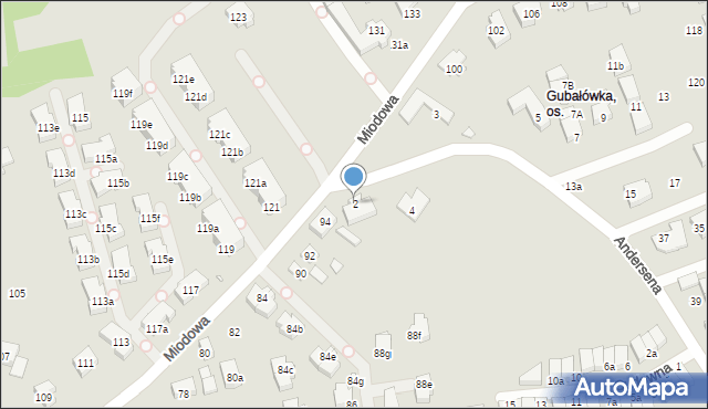 Szczecin, Andersena Hansa Christiana, 2, mapa Szczecina