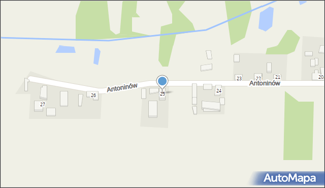 Tumusin, Antoninów, 25, mapa Tumusin