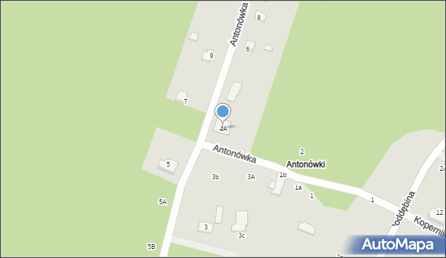 Tuszyn, Antonówka, 4A, mapa Tuszyn