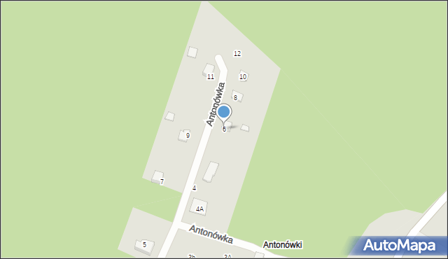 Tuszyn, Antonówka, 6, mapa Tuszyn