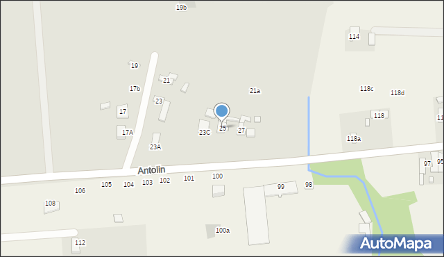 Ujazd, Antolin, 25, mapa Ujazd