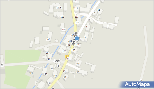 Wałbrzych, Andersa Władysława, gen., 107, mapa Wałbrzycha