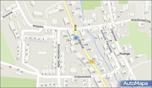 Wałbrzych, Andersa Władysława, gen., 156, mapa Wałbrzycha