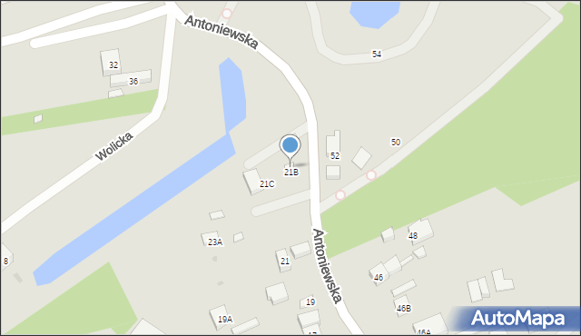 Warszawa, Antoniewska, 25, mapa Warszawy