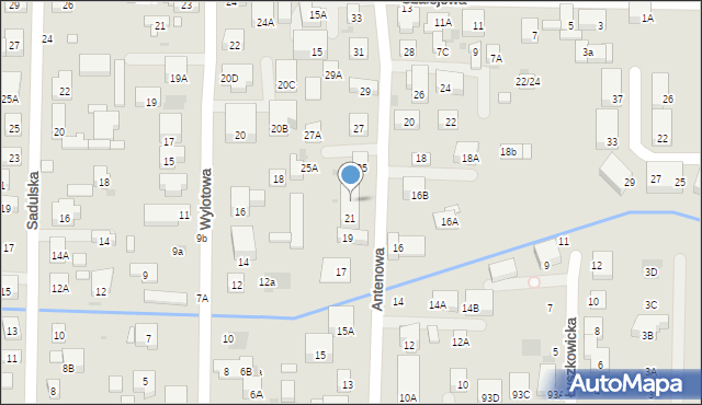 Warszawa, Antenowa, 23, mapa Warszawy