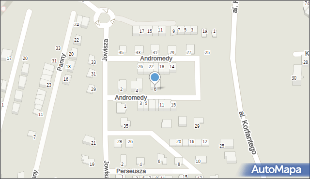 Zabrze, Andromedy, 6, mapa Zabrza