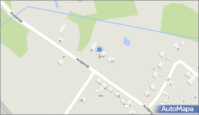 Zawiercie, Andersa Władysława, gen., 26, mapa Zawiercie