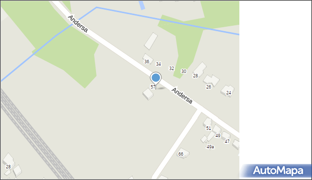 Zawiercie, Andersa Władysława, gen., 59, mapa Zawiercie