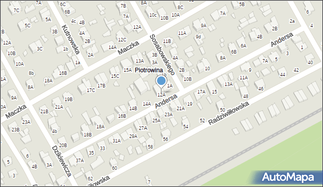 Żyrardów, Andersa Władysława, gen., 12B, mapa Żyrardów