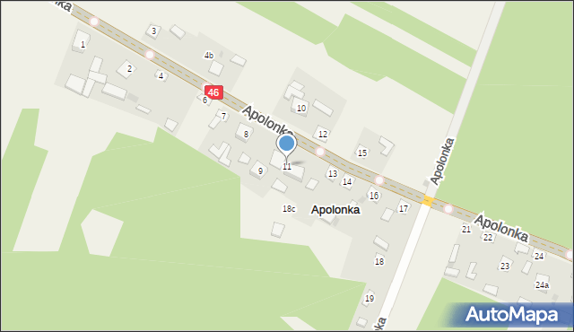 Apolonka, Apolonka, 11, mapa Apolonka