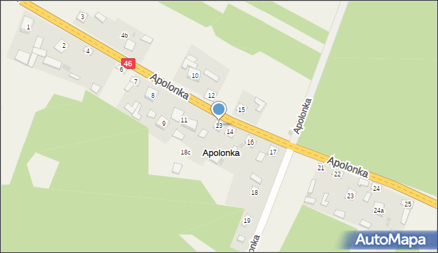 Apolonka, Apolonka, 13, mapa Apolonka