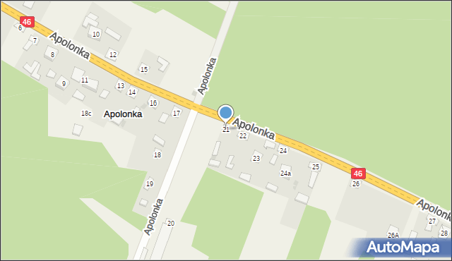 Apolonka, Apolonka, 21, mapa Apolonka