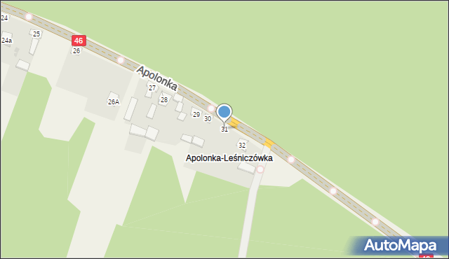 Apolonka, Apolonka, 31, mapa Apolonka