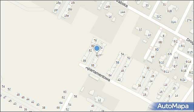 Falenty Nowe, Apartamentowa, 70, mapa Falenty Nowe