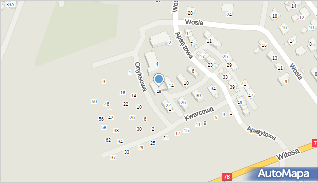 Zabrze, Apatytowa, 18, mapa Zabrza