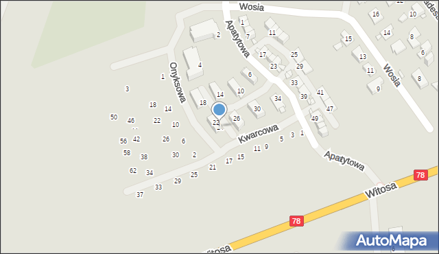 Zabrze, Apatytowa, 24, mapa Zabrza