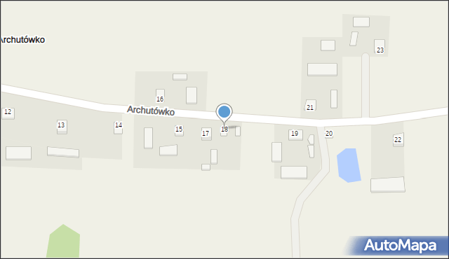 Archutówko, Archutówko, 18, mapa Archutówko