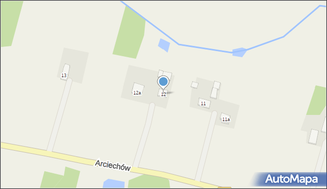 Arciechów, Arciechów, 12, mapa Arciechów