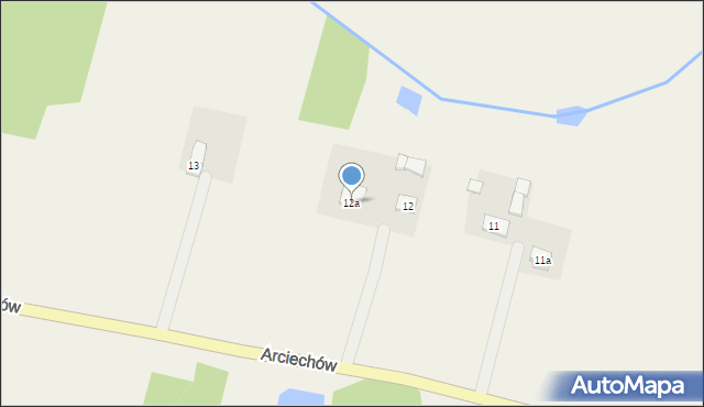 Arciechów, Arciechów, 12a, mapa Arciechów