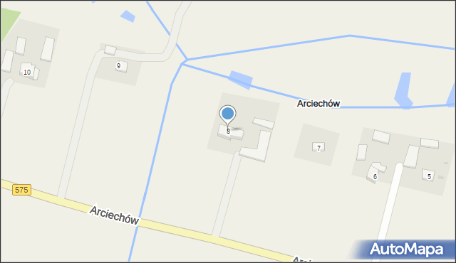 Arciechów, Arciechów, 8, mapa Arciechów