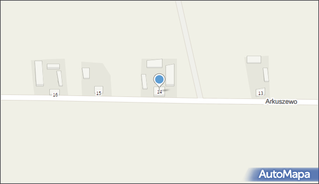 Arkuszewo, Arkuszewo, 14, mapa Arkuszewo