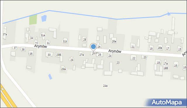 Arynów, Arynów, 27, mapa Arynów