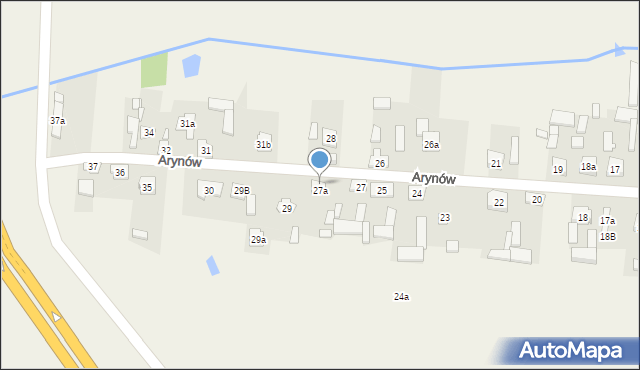 Arynów, Arynów, 28a, mapa Arynów