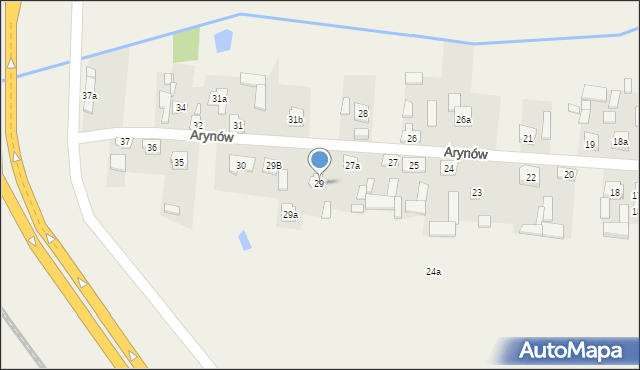 Arynów, Arynów, 29, mapa Arynów