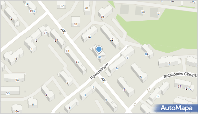 Białystok, Armii Krajowej, 10, mapa Białegostoku