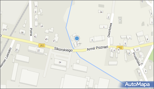 Bielsko, Armii Poznań, 1, mapa Bielsko