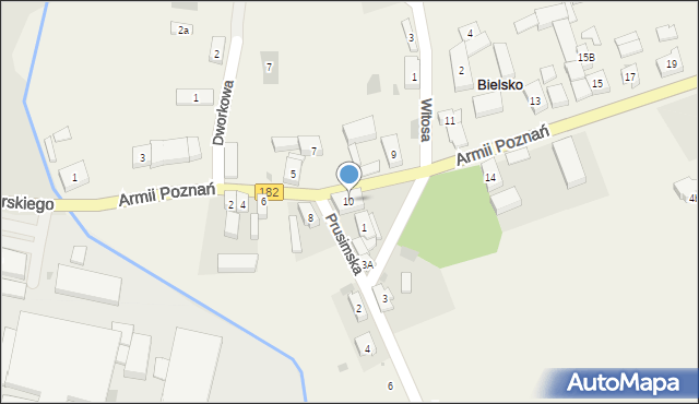 Bielsko, Armii Poznań, 10, mapa Bielsko