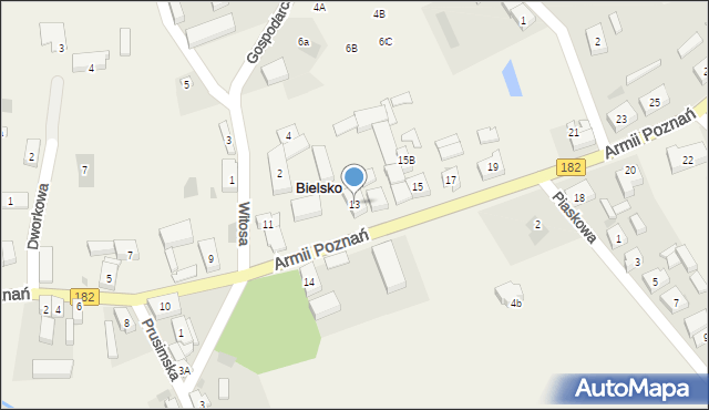 Bielsko, Armii Poznań, 13, mapa Bielsko