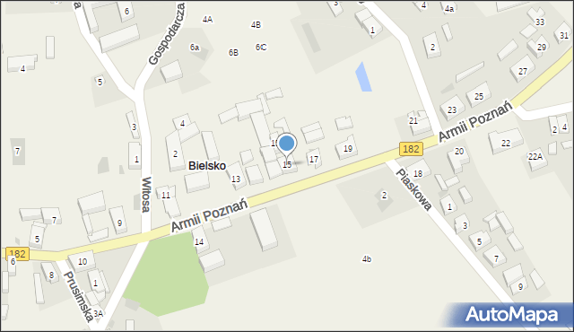 Bielsko, Armii Poznań, 15, mapa Bielsko