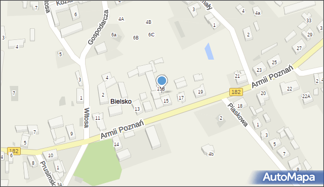 Bielsko, Armii Poznań, 15a, mapa Bielsko