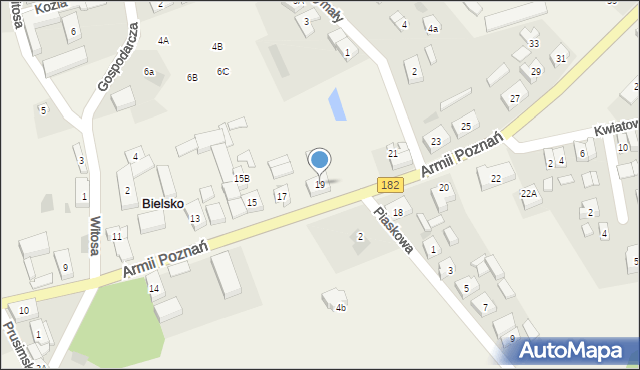 Bielsko, Armii Poznań, 19, mapa Bielsko