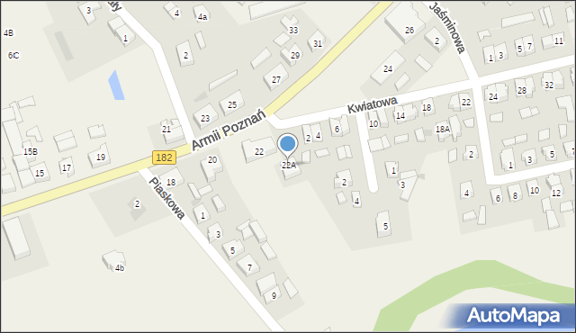 Bielsko, Armii Poznań, 22A, mapa Bielsko