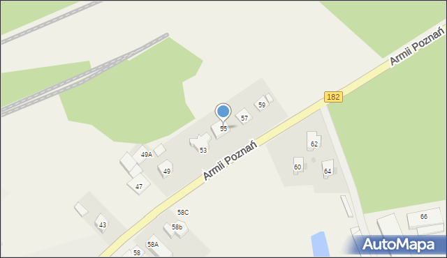 Bielsko, Armii Poznań, 55, mapa Bielsko