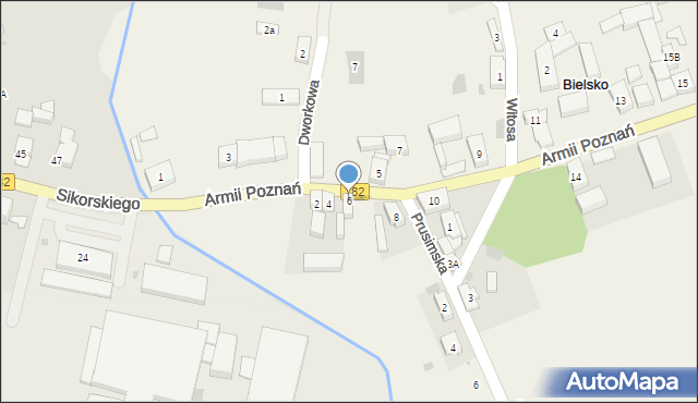 Bielsko, Armii Poznań, 6, mapa Bielsko