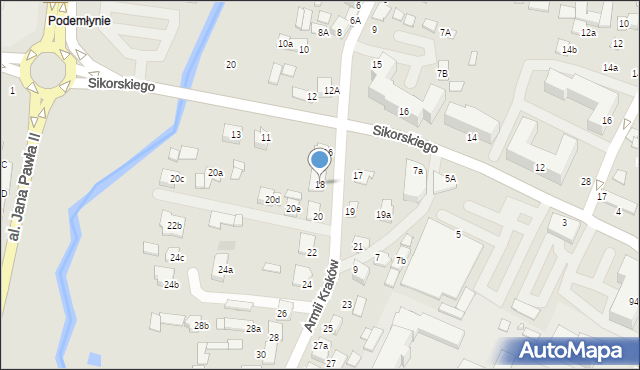 Biłgoraj, Armii Kraków, 18, mapa Biłgoraj