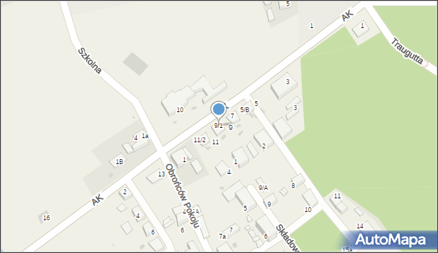 Boruszowice, Armii Krajowej, 9/1, mapa Boruszowice