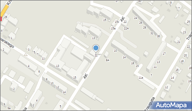 Braniewo, Armii Krajowej, 11, mapa Braniewo