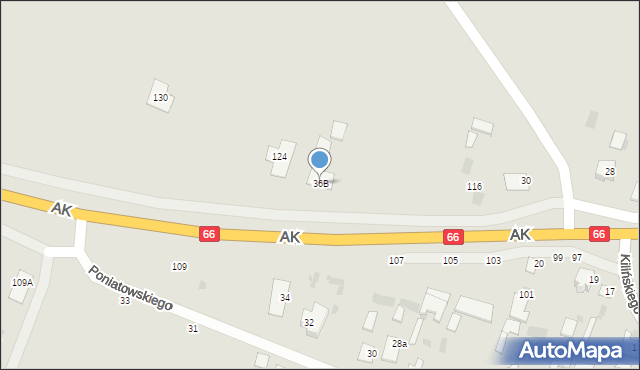 Brańsk, Armii Krajowej, 36B, mapa Brańsk