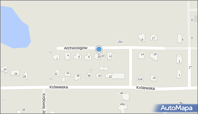 Brześć Kujawski, Archeologów, 10, mapa Brześć Kujawski