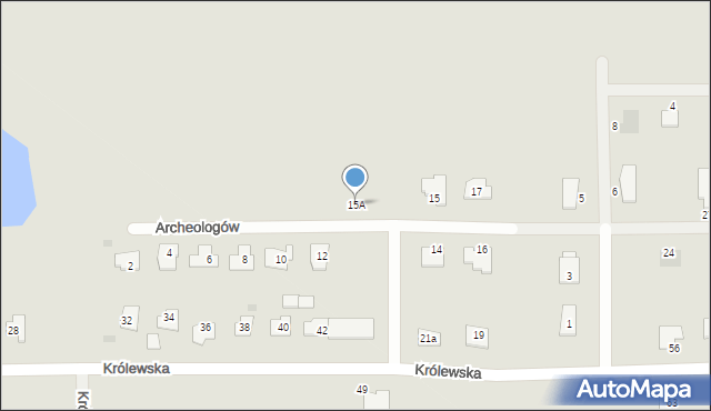 Brześć Kujawski, Archeologów, 15A, mapa Brześć Kujawski