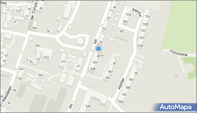 Bytom, Armii Krajowej, 60, mapa Bytomia