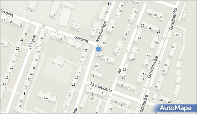 Czeladź, Armii Krajowej, 13, mapa Czeladź