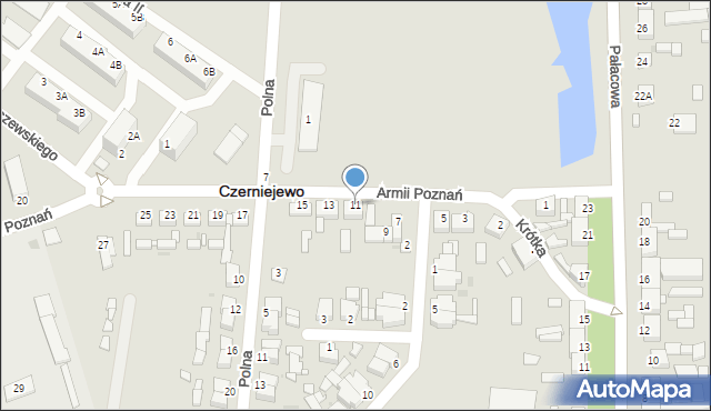 Czerniejewo, Armii Poznań, 11, mapa Czerniejewo