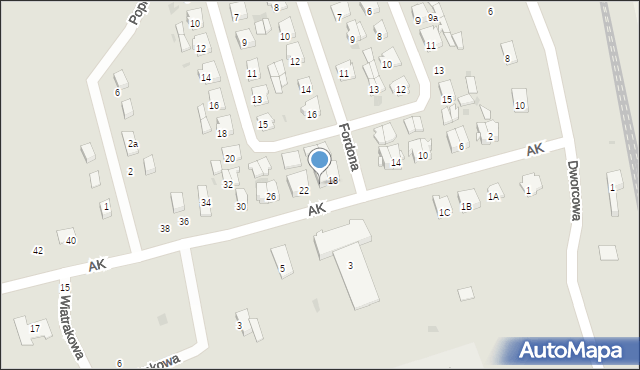 Dąbrowa Białostocka, Armii Krajowej, 20, mapa Dąbrowa Białostocka