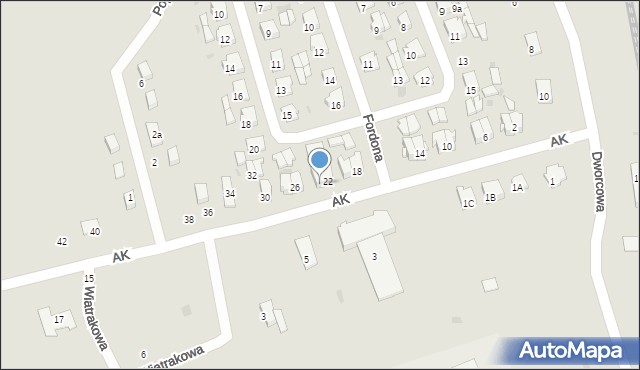 Dąbrowa Białostocka, Armii Krajowej, 24, mapa Dąbrowa Białostocka