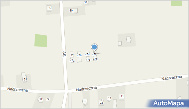 Dębe Wielkie, Armii Krajowej, 47f, mapa Dębe Wielkie